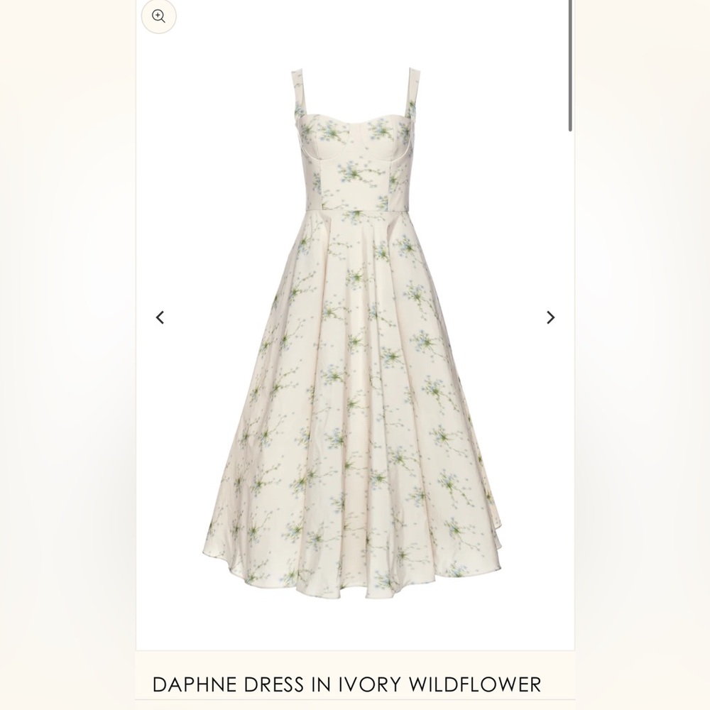 Daphne Ivory Wildflower Midi Dress